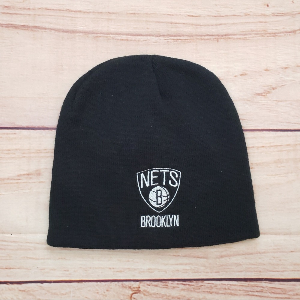 Brooklyn Nets Beanie Mens OS Black NBA Basketball Knit Hat Skull‎ Cap Adult